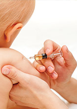 child receiving vaccine